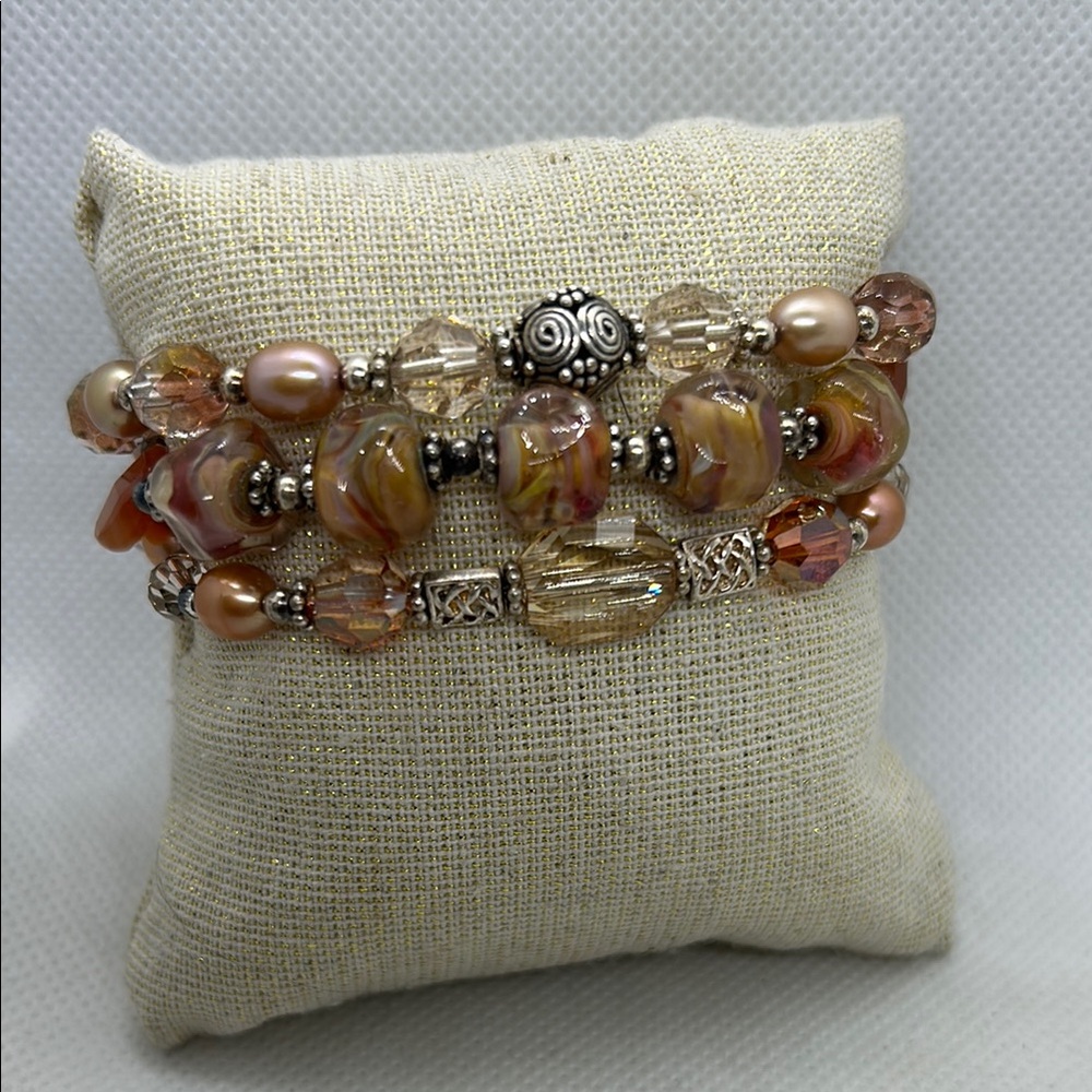 Swarovski Crystal Elegant multi-strand Beaded Bracelet